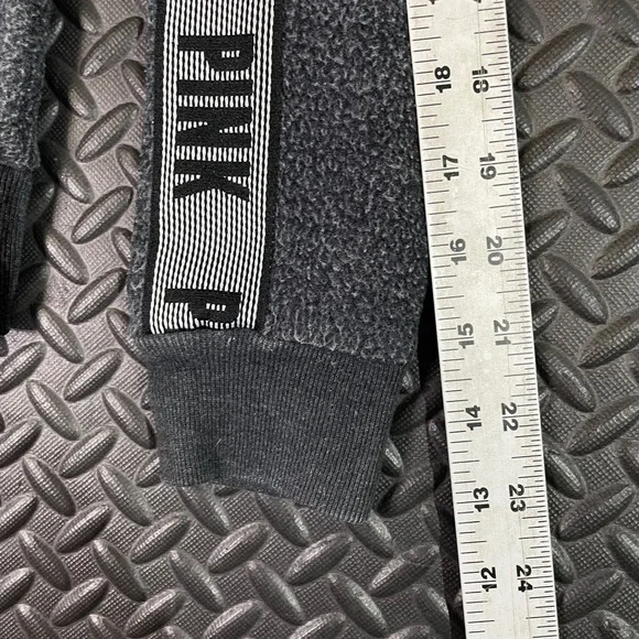 Vintage Victoria Secret Y2K Pink Gray Fleece Cowl Neck Pullover Sweater Women XS - Picture 6 of 7